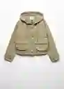 Abrigo Parka Cargo Khaki Talla M Mujer Mango