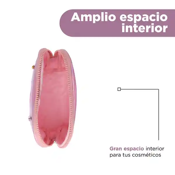 Cosmetiquera Metalizada Las Chicas Superpoderosas Rosa Miniso