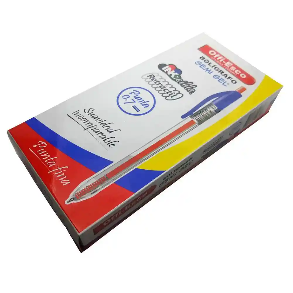 Boligrafo Semi Gel Retractil Azul Oe-052f