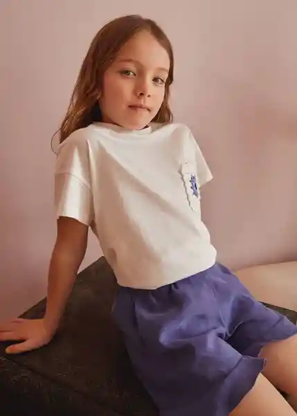 Short Tuna Azul Talla 10 Niñas Mango