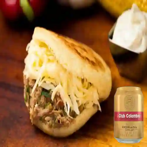 Combo Arepa Mixta + Club col. Dorada Lta 330ml