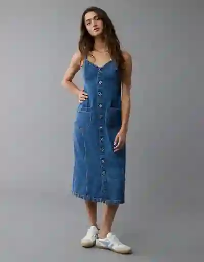 Vestido Mujer Azul Talla: X-SMALL 8371936 American Eagle