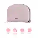 Monedero Semicirculo Liso Rosa Miniso