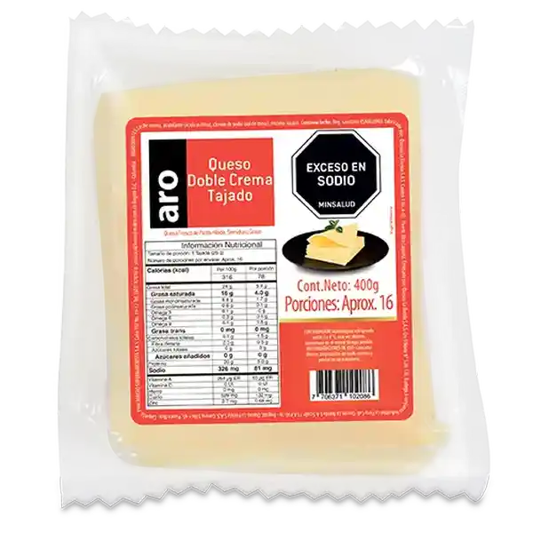 Aro Queso Doble Crema Tajado