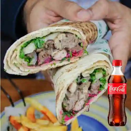 Combo Shawarma Mixto 2 Proteinas +Cocacola Orig 400ml