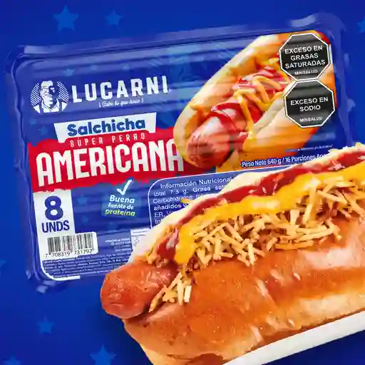 Salchicha super perro americano