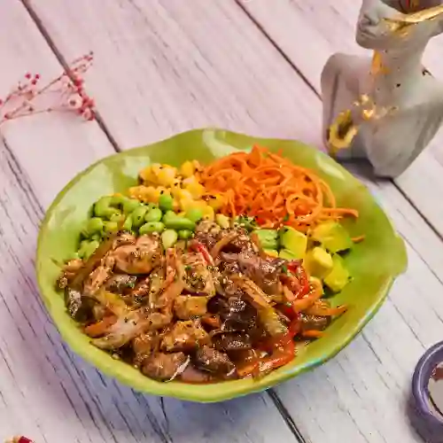 Bowl Mixto Pollo y Res