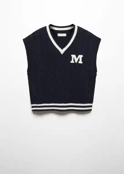 Chaleco Varsity5 Navy Talla 10 Niña Mango