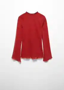 Blusa Roses Rojo Talla XS Mujer Mango