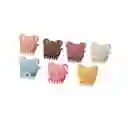 Pinza Para Cabello Mini Osito Mix de Colores Miniso