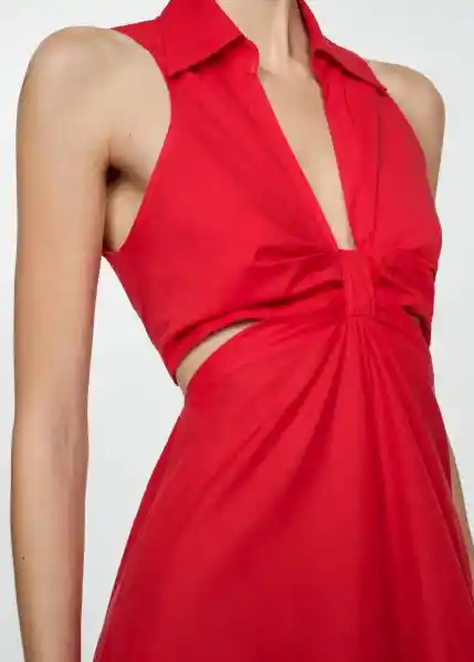 Vestido Capricor Rojo Talla L Mujer Mango