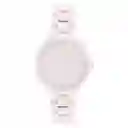 Reloj Linked Ceramic Para Mujer Color Rosa 25200077 Calvin Klein