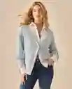 Suéter Tejido Azul Nube Claro Talla M 462G212 Esprit