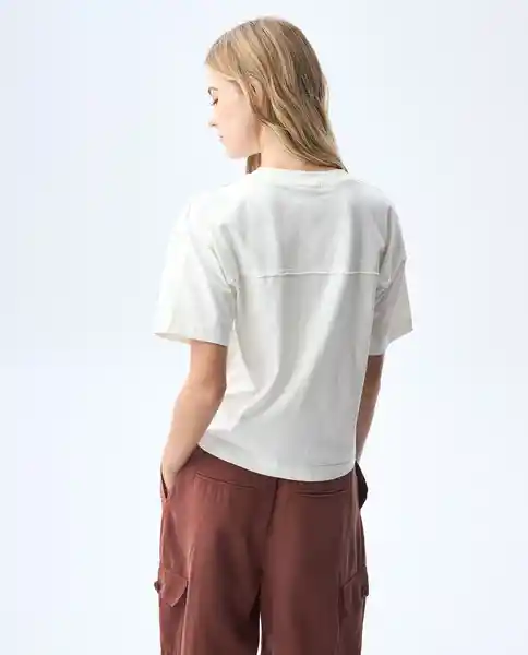 Camiseta Mujer Crudo Talla M 601G000_CRU110606 Americanino