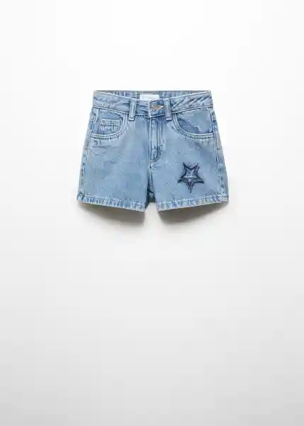 Short Star Tejano Medio Talla 08 Niñas Mango