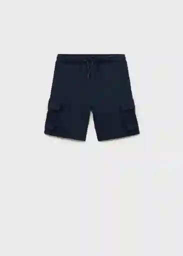 Bermuda Cargos Navy Talla 08 Niños Mango