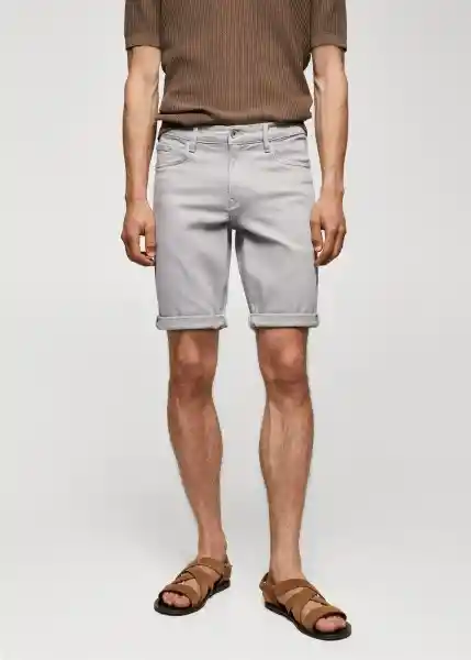 Bermuda Nepto Gris Claro Vigoré Talla 36 Hombre Mango