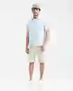 Camiseta Slim Fit Masculino Azul Cristalino Claro T M Chevignon