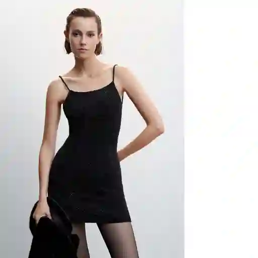 Vestido Spider Negro Talla L Mujer Mango