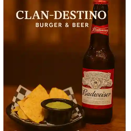 Nachos + Cerveza Budweiser