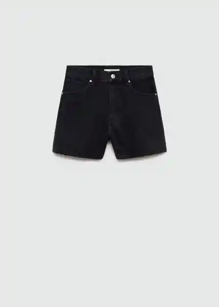 Short Zoe Tejano Negro Talla 32 Mujer Mango