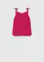 Top Canario Fucsia Talla M Mujer Mango