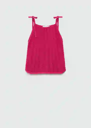 Top Canario Fucsia Talla M Mujer Mango