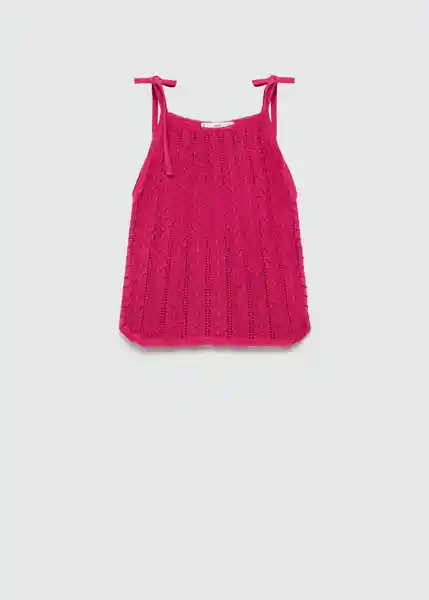 Top Canario Fucsia Talla M Mujer Mango