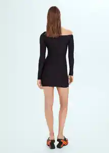 Vestido Reef Negro Talla M Mujer Mango