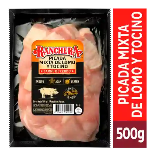 Ranchera Picada Mixta Lomo y Tocino 500 g