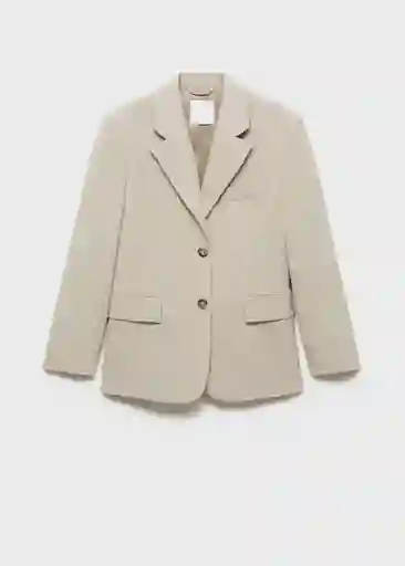 Blazer Americana Crista Beige Talla S Mujer Mango
