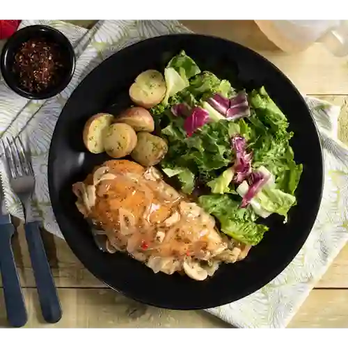 Pollo en Salsa de Champiniones