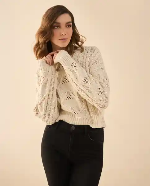 Chaleco Tejido Crudo Vainilla Claro Talla L 661G208 Esprit