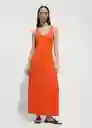 Vestido Mint Naranja Talla XS Mujer Mango