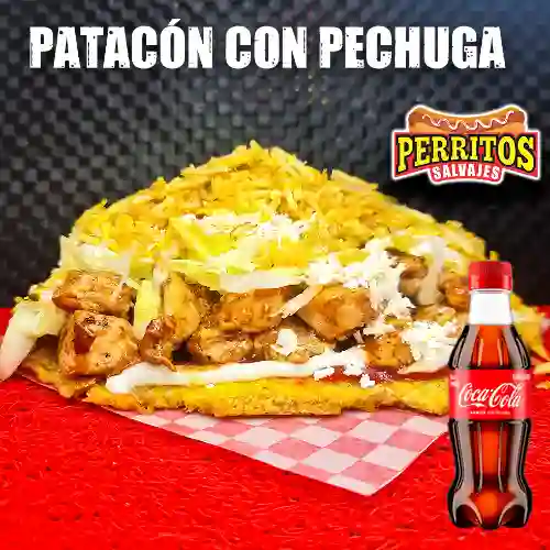 Combo Patacón con Pechuga + Coca Cola Original 250ML