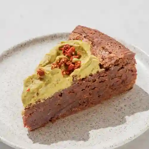 Porción Torta Brownie Pistacho