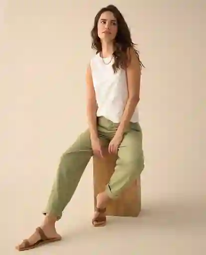 Pantalón Verde Musgo Medio Talla 10 131G001 Esprit