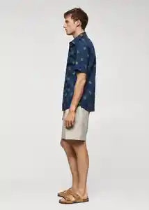 Camisa Micro3-H Tinta Talla M Hombre Mango