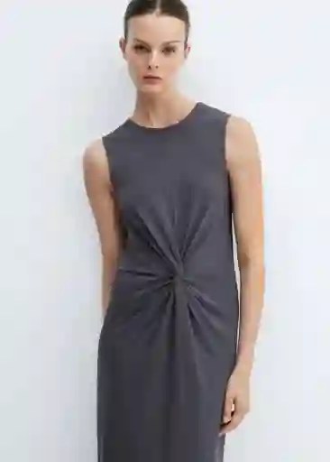 Vestido Fertina Gris Talla XS Mujer Mango