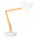 Lámpara Escritorio Madera Articulada 110V Blanco Diseño 0000