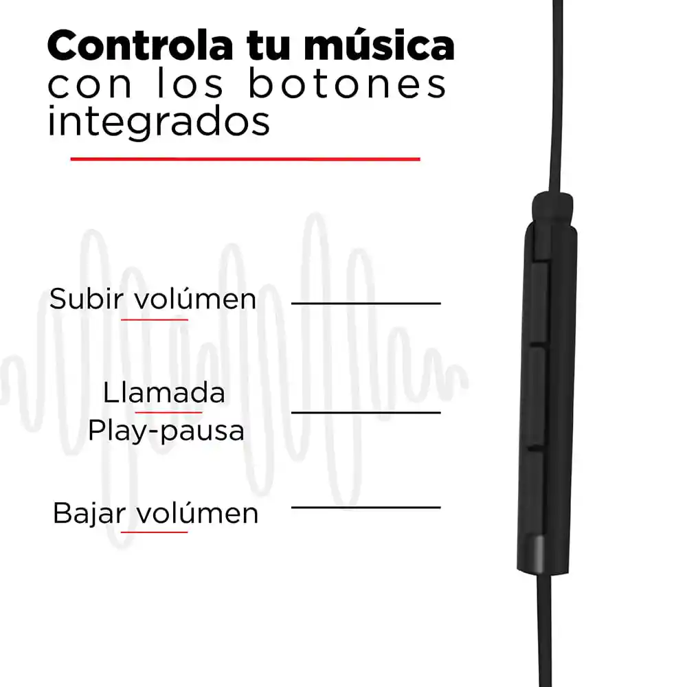 Miniso Audífonos Mini Tipo C Con Cable Negro