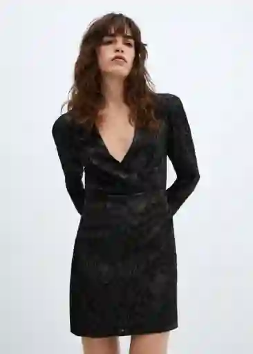 Vestido Glori Negro Talla S Mujer Mango