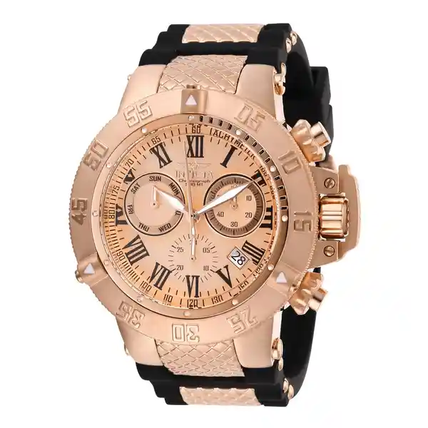 Invicta Reloj Hombre Oro Rosa Negro 1687C