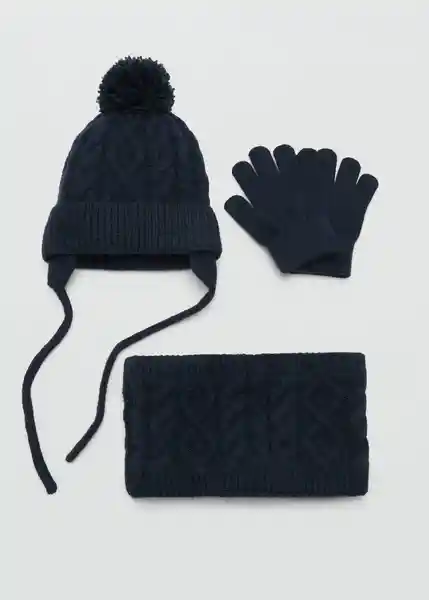 Guantes Glenng Navy Talla 57 Niños Mango