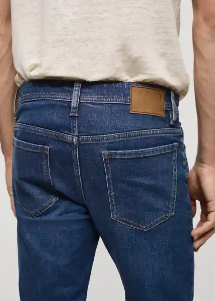 Jean Jan Tejano Oscuro Talla 46 Hombre Mango