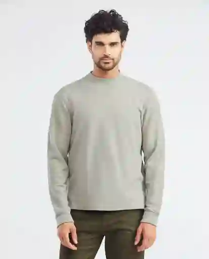 Sweat Shirt Details Gris Rocoso Claro Talla Xl Hombre Chevignon