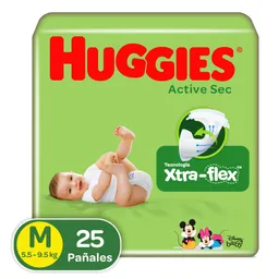 Huggies Pañal Active Sec Etapa M Pack x 25
