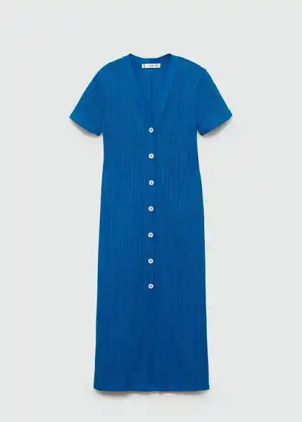 Vestido Tunis Azul Talla S Mujer Mango