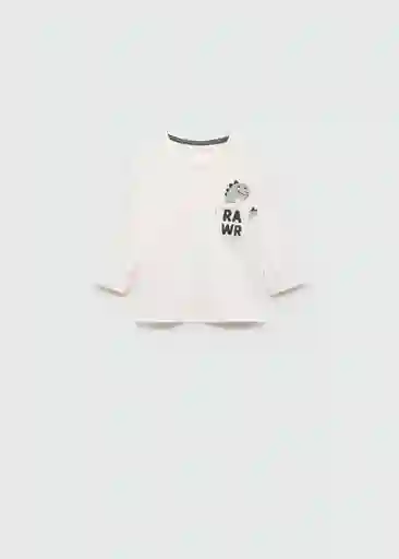 Camiseta Rawr Off White Talla 71 Niños Mango