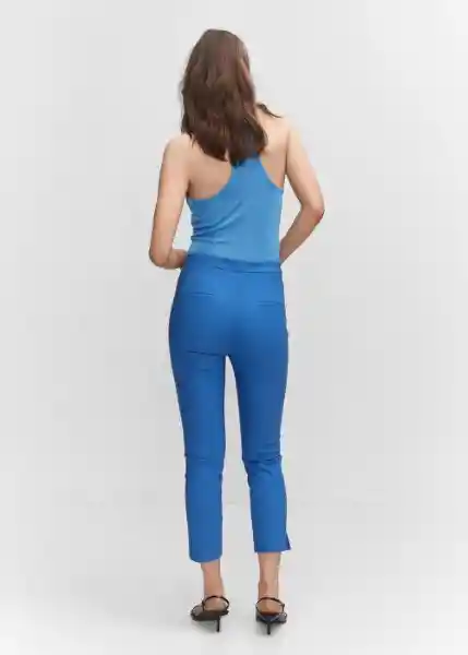 Pantalón Malu5-h Azul Talla 38 Mujer Mango